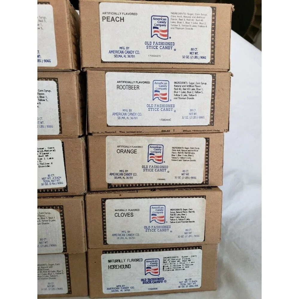 Vintage Candy Box Lot of 10 American Stick Confections Empty Antique Repro